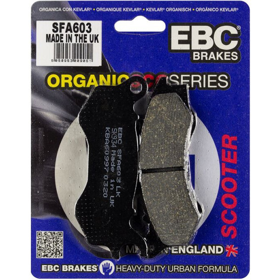 Plaquettes de frein EBC BRAKES SFA603 organique - HONDA - KYMCO - PEUGEOT