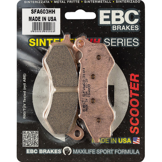 Plaquettes de frein EBC BRAKES SFA603HH métal fritté - HONDA - PEUGEOT