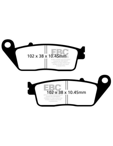 Plaquettes de frein EBC BRAKES SFA608 organique - DAELIM - KYMCO
