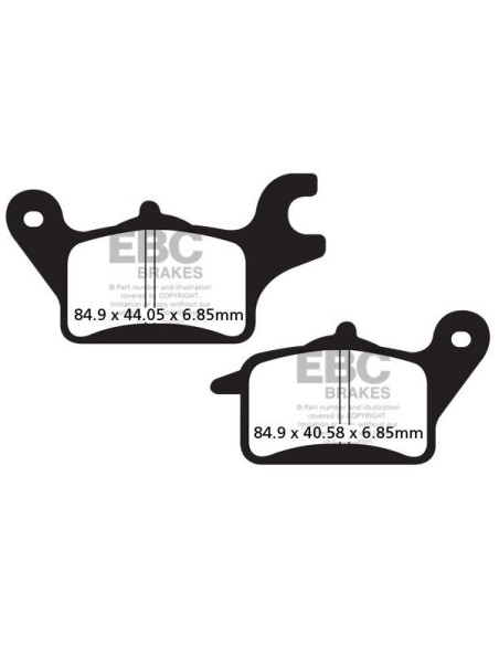 Plaquettes de frein EBC BRAKES SFA625 organique - HONDA