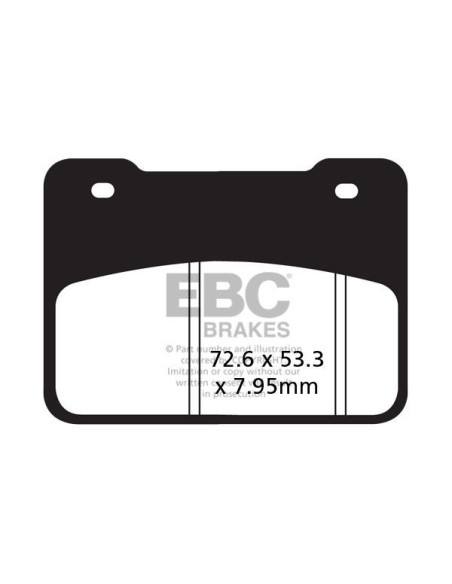 Plaquettes de frein EBC BRAKES SFA627 organique - SYM