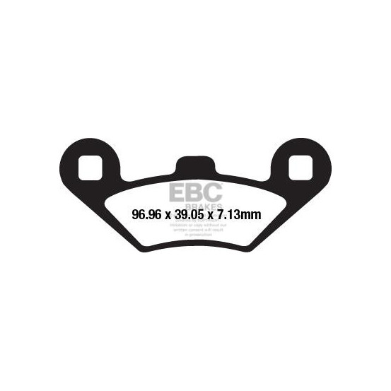 Plaquettes de frein EBC BRAKES SFA650HH métal fritté - PEUGEOT