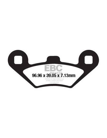 Plaquettes de frein EBC BRAKES SFA650HH métal fritté - PEUGEOT