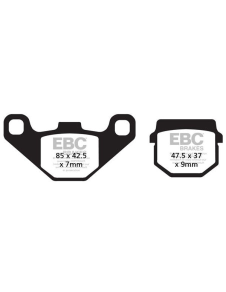 Plaquettes de frein EBC BRAKES SFAC083 organique - APRILIA - CPI - HYOSUNG - KEEWAY - MALAGUTI - PEUGEOT - RIEJU - SUZUKI