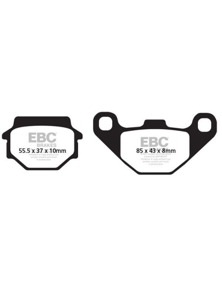 Plaquettes de frein EBC BRAKES SFAC067 organique - KYMCO - PEUGEOT
