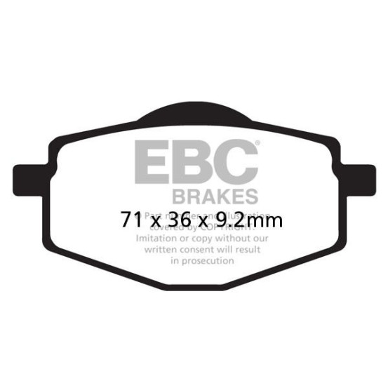 Plaquettes de frein EBC BRAKES SFAC101 organique - ITALJET - MALAGUTI - MBK - SACHS - YAMAHA