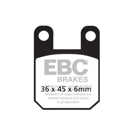 Plaquettes de frein EBC BRAKES SFAC115 organique - BETA - DERBI - ITALJET - PEUGEOT
