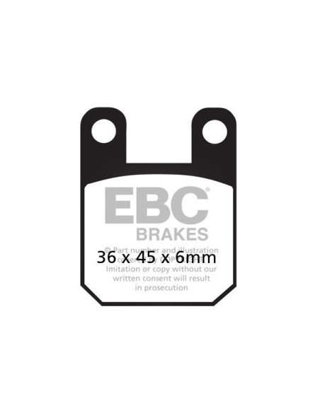 Plaquettes de frein EBC BRAKES SFAC115 organique - BETA - DERBI - ITALJET - PEUGEOT