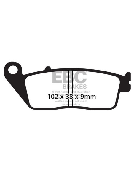 Plaquettes de frein EBC BRAKES SFAC142 organique - BMW - DAELIM - KAWASAKI - KYMCO - PEUGEOT - SUZUKI