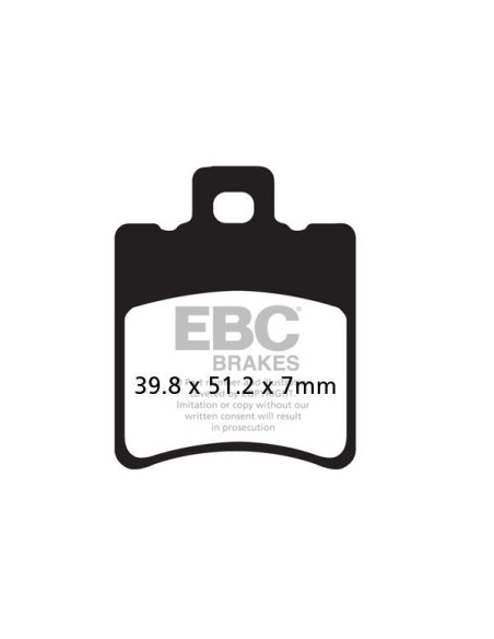 Plaquettes de frein EBC BRAKES SFAC193 organique - APRILIA - BETA - HONDA - MALAGUTI - PEUGEOT - PIAGGIO - SUZUKI - YAMAHA