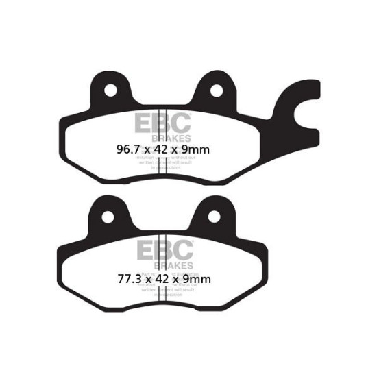 Plaquettes de frein EBC BRAKES SFAC197 organique - BENELLI - DAELIM - KEEWAY - KYMCO - SUZUKI