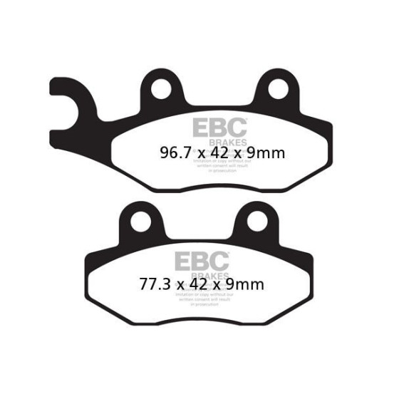 Plaquettes de frein EBC BRAKES SFAC228 organique - APRILIA - BENELLI - KEEWAY - KYMCO - PEUGEOT - SUZUKI - SYM