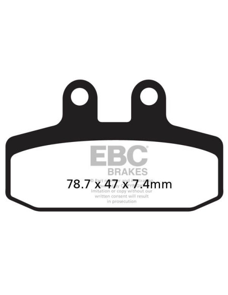 Plaquettes de frein EBC BRAKES SFAC256 organique - APRILIA - DERBI - MALAGUTI