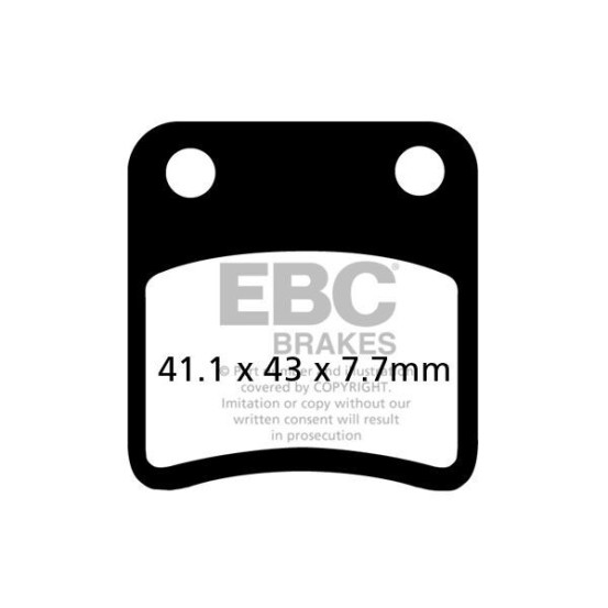 Plaquettes de frein EBC BRAKES SFAC257 organique - CAGIVA - DAELIM - SYM