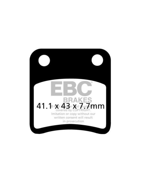 Plaquettes de frein EBC BRAKES SFAC257 organique - CAGIVA - DAELIM - SYM