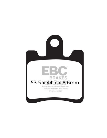 Plaquettes de frein EBC BRAKES SFAC283/4 organique - DAELIM - SUZUKI