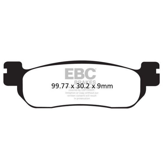 Plaquettes de frein EBC BRAKES SFAC275 organique - YAMAHA