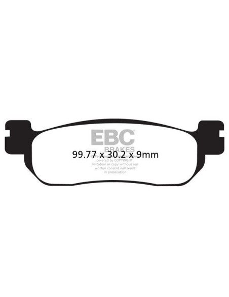 Plaquettes de frein EBC BRAKES SFAC275 organique - YAMAHA