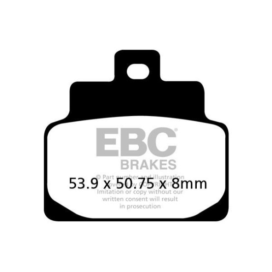 Plaquettes de frein EBC BRAKES SFAC301 organique - APRILIA