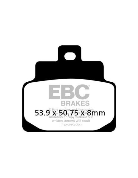 Plaquettes de frein EBC BRAKES SFAC301 organique - APRILIA
