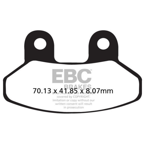 Plaquettes de frein EBC BRAKES SFAC306 organique - SYM