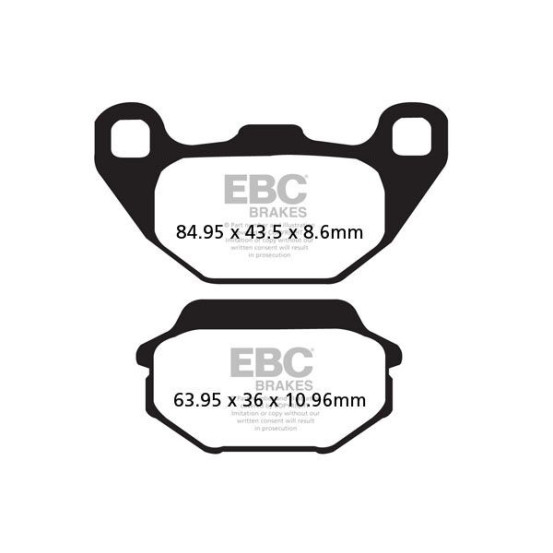 Plaquettes de frein EBC BRAKES SFAC305 organique - KYMCO - SYM