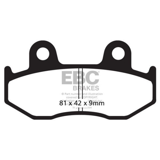 Plaquettes de frein EBC BRAKES SFAC323 organique - HONDA