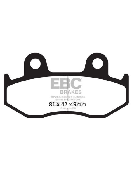 Plaquettes de frein EBC BRAKES SFAC323 organique - HONDA