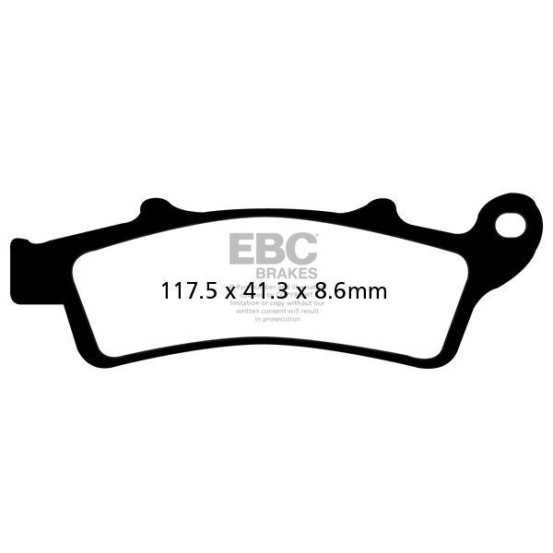 Plaquettes de frein EBC BRAKES SFAC324 organique - APRILIA - KYMCO - PIAGGIO