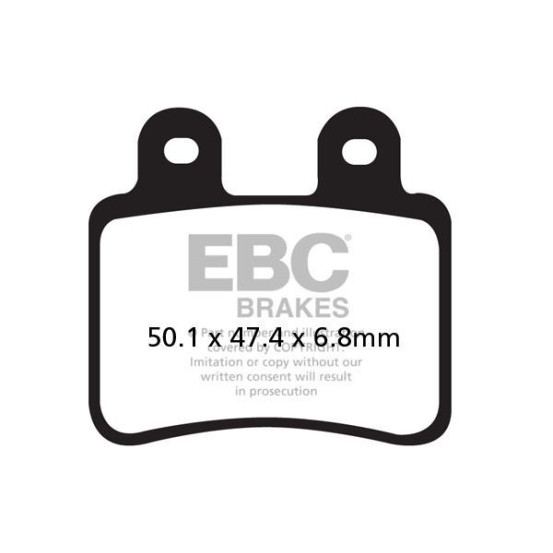 Plaquettes de frein EBC BRAKES SFAC350 organique - DERBI - PEUGEOT
