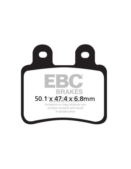 Plaquettes de frein EBC BRAKES SFAC350 organique - DERBI - PEUGEOT