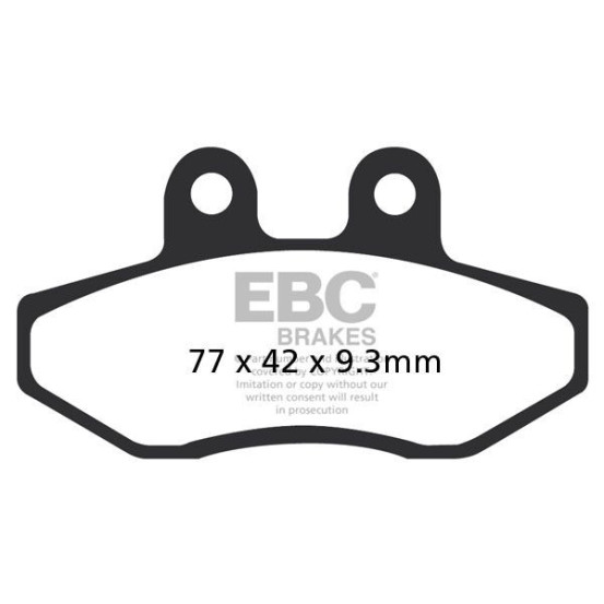 Plaquettes de frein EBC BRAKES SFAC393 organique - MBK - YAMAHA