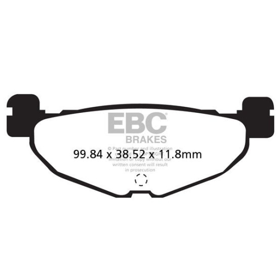 Plaquettes de frein EBC BRAKES SFAC408 organique - YAMAHA