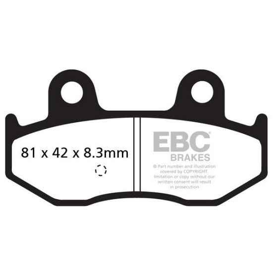 Plaquettes de frein EBC BRAKES SFAC411 organique - SUZUKI