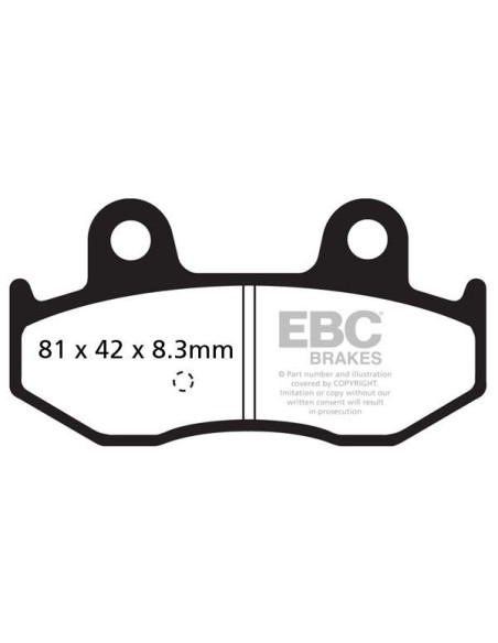 Plaquettes de frein EBC BRAKES SFAC411 organique - SUZUKI
