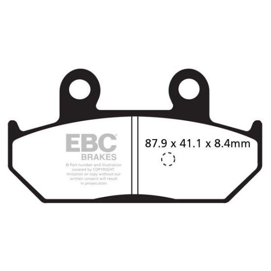 Plaquettes de frein EBC BRAKES SFAC412 organique - SUZUKI