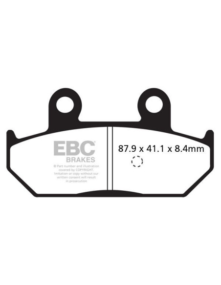 Plaquettes de frein EBC BRAKES SFAC412 organique - SUZUKI