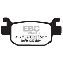 Plaquettes de frein EBC BRAKES SFAC415 organique - BENELLI - HONDA - PEUGEOT