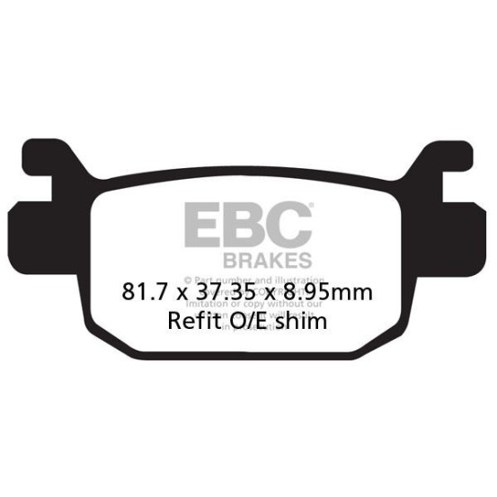 Plaquettes de frein EBC BRAKES SFAC415 organique - BENELLI - HONDA - PEUGEOT