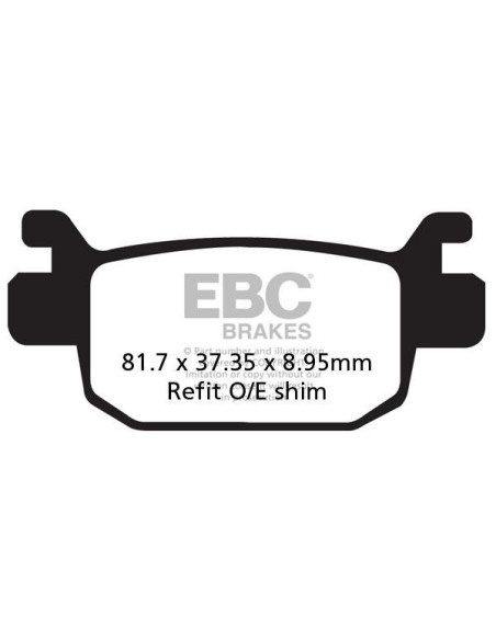 Plaquettes de frein EBC BRAKES SFAC415 organique - BENELLI - HONDA - PEUGEOT