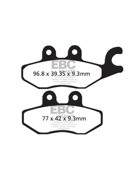 Plaquettes de frein EBC BRAKES SFAC418 organique - PIAGGIO - VESPA