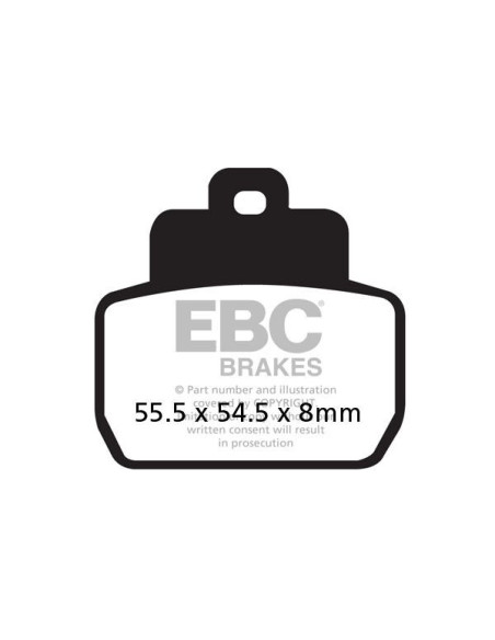 Plaquettes de frein EBC BRAKES SFAC425 organique - PIAGGIO