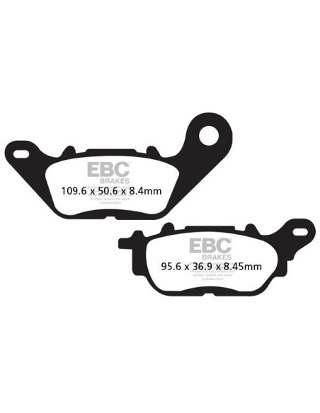 Plaquettes de frein EBC BRAKES SFAC464 organique - YAMAHA