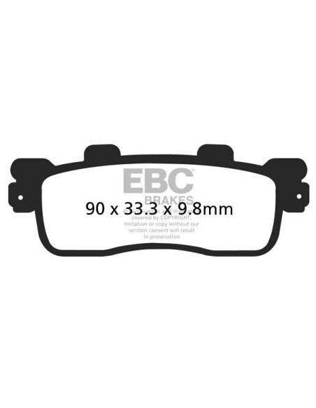 Plaquettes de frein EBC BRAKES SFAC498 organique - KAWASAKI - KYMCO