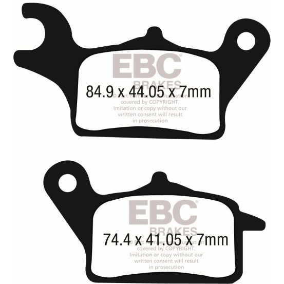 Plaquettes de frein EBC BRAKES SFAC708 organique - HONDA