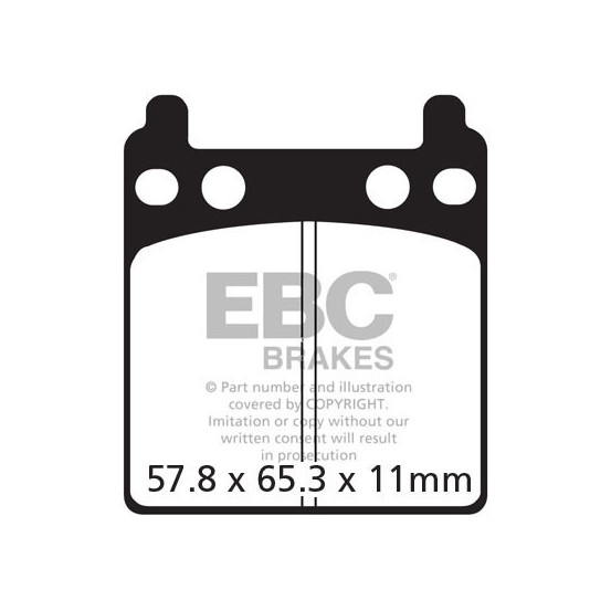 Plaquettes de frein EBC BRAKES FA032V semi métal fritté - HONDA