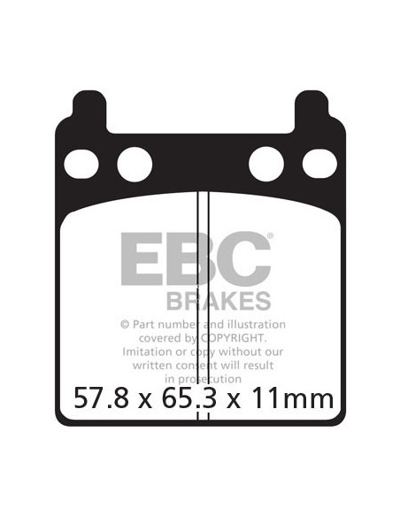 Plaquettes de frein EBC BRAKES FA032V semi métal fritté - HONDA