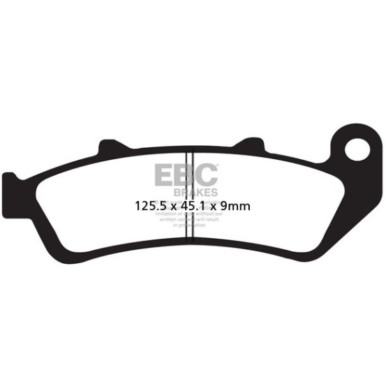 Plaquettes de frein EBC BRAKES FA189HH métal fritté - HONDA