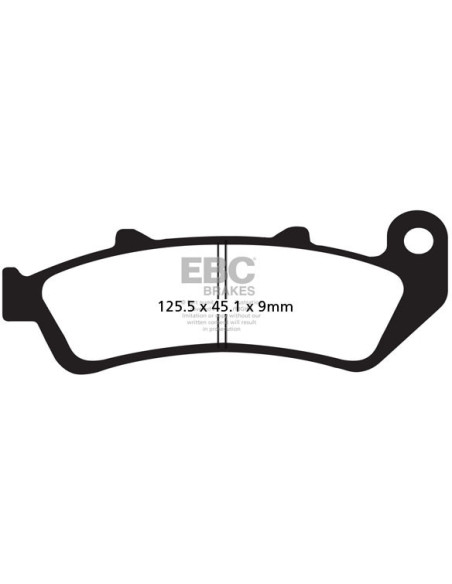 Plaquettes de frein EBC BRAKES FA189HH métal fritté - HONDA