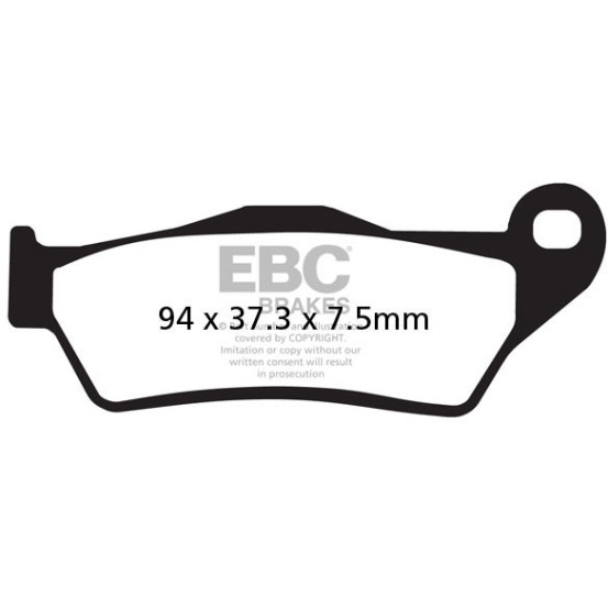 Plaquettes de frein EBC BRAKES FA181V semi métal fritté - APRILIA - DUCATI - FANTIC - HUSQVARNA - TRIUMPH - YAMAHA